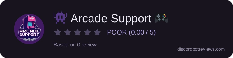Rating widget preview for 👾 Arcade Support 🎮