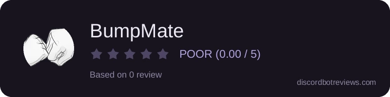 Rating widget preview for BumpMate