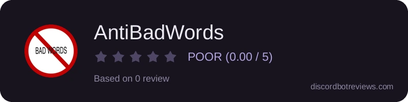 Rating widget preview for AntiBadWords