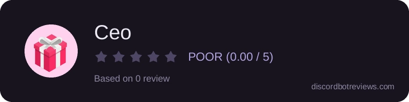 Rating widget preview for Ceo