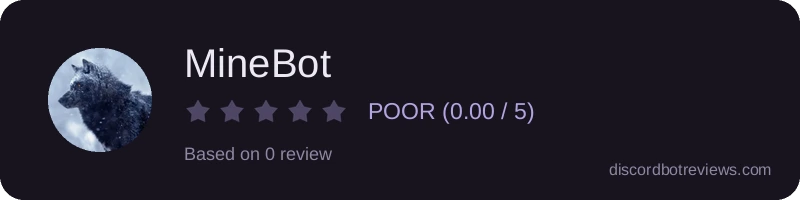 Rating widget preview for MineBot