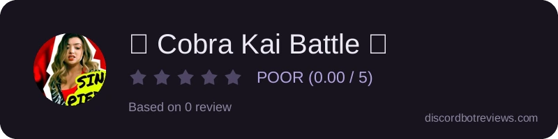 Rating widget preview for 🐍 Cobra Kai Battle 🐍