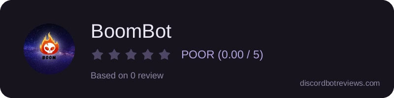 Rating widget preview for BoomBot