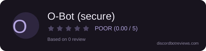 Rating widget preview for O-Bot (secure)