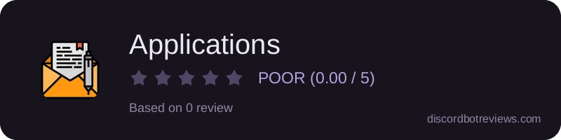 Rating widget preview for Applications