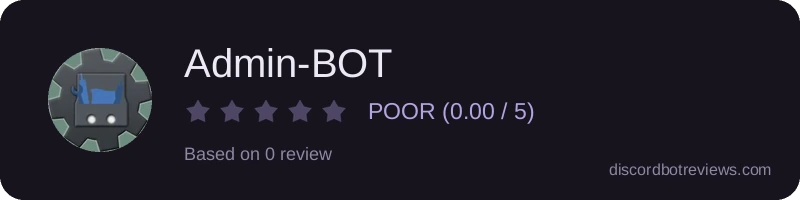 Rating widget preview for Admin-BOT