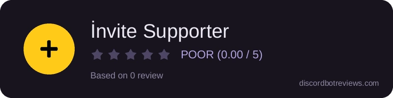 Rating widget preview for İnvite Supporter