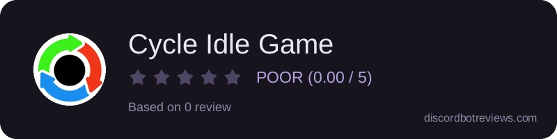 Rating widget preview for Cycle Idle Game
