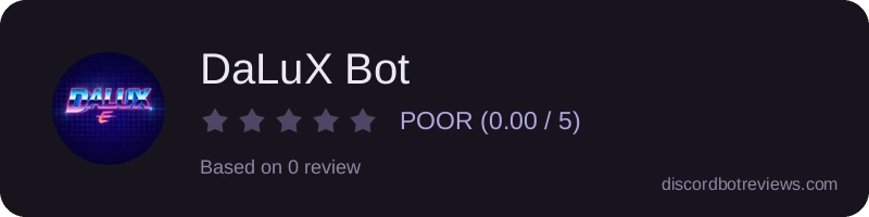 Rating widget preview for DaLuX Bot