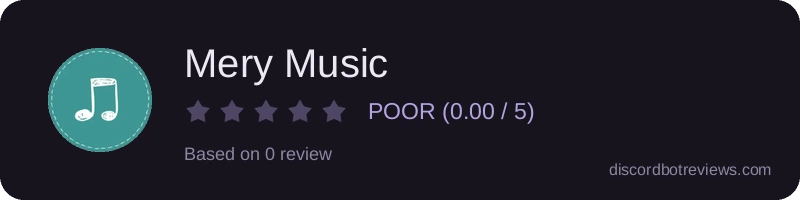 Rating widget preview for Mery Music