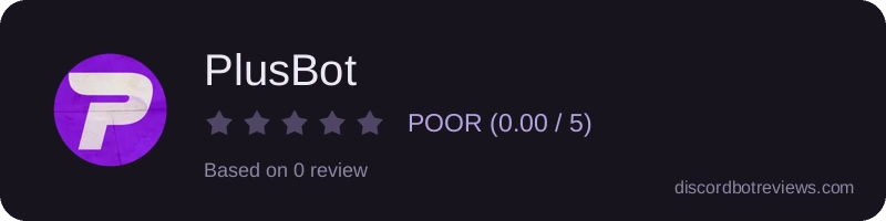 Rating widget preview for PlusBot 