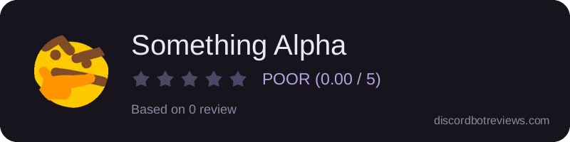 Rating widget preview for Something Alpha