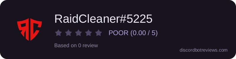 Rating widget preview for RaidCleaner#5225