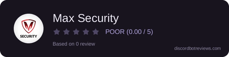 Rating widget preview for Max Security