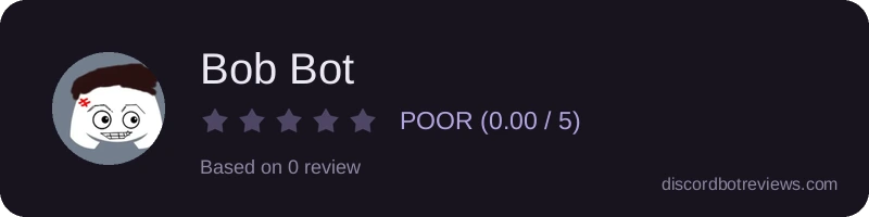 Rating widget preview for Bob Bot