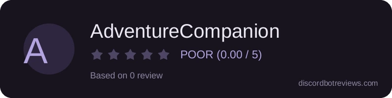 Rating widget preview for AdventureCompanion