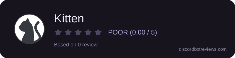 Rating widget preview for Kitten