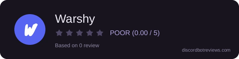 Rating widget preview for Warshy