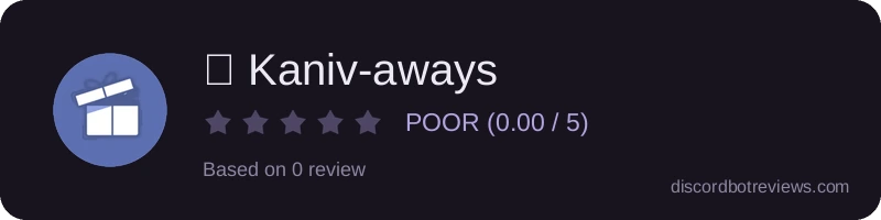 Rating widget preview for 🎁 Kaniv-aways
