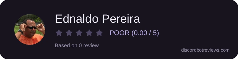 Rating widget preview for Ednaldo Pereira