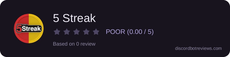 Rating banner for 5 Streak