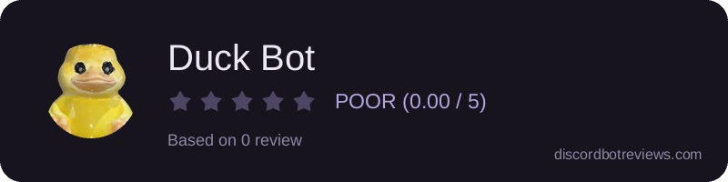 Rating widget preview for Duck Bot