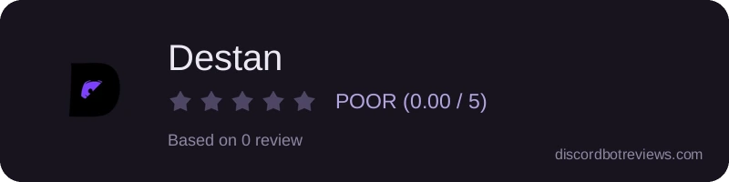 Rating widget preview for Destan