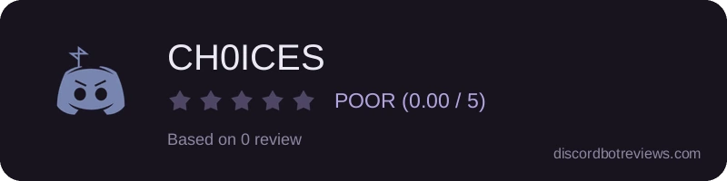 Rating widget preview for CH0ICES