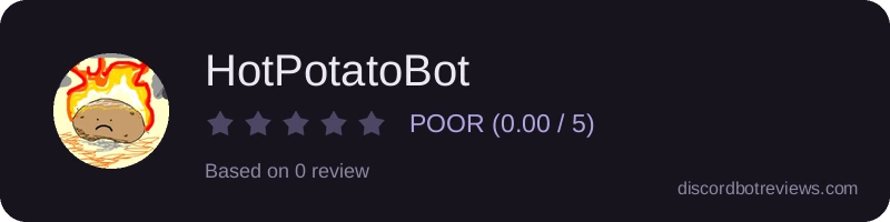 Rating widget preview for HotPotatoBot
