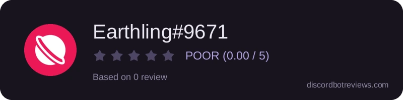 Rating widget preview for Earthling#9671