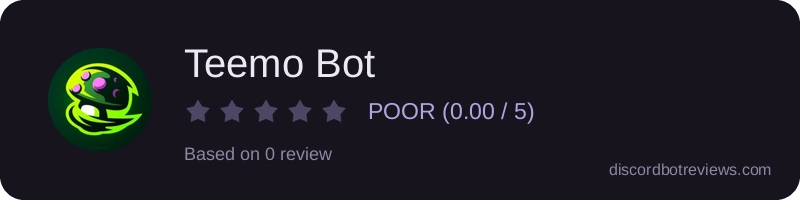 Rating widget preview for Teemo Bot