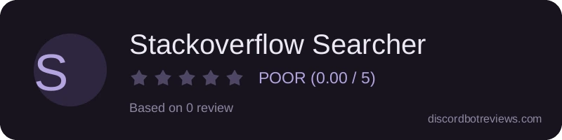 Rating widget preview for Stackoverflow Searcher