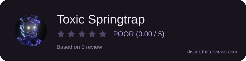 Rating widget preview for Toxic Springtrap