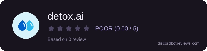 Rating banner for detox.ai
