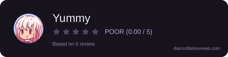 Rating widget preview for Yummy