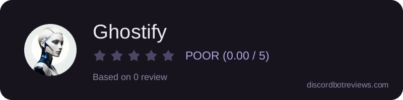 Rating widget preview for Ghostify