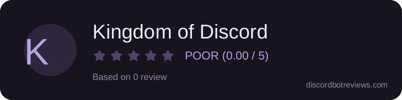 Rating widget preview for Kingdom of Discord