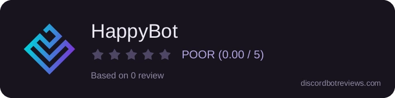 Rating banner for HappyBot