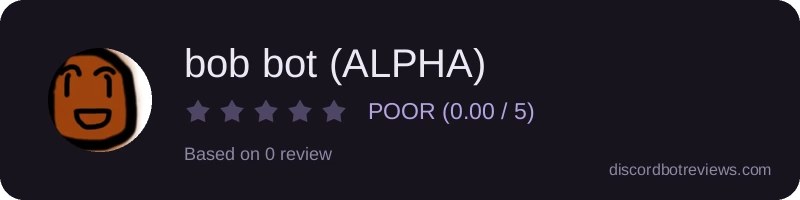 Rating banner for bob bot (ALPHA)