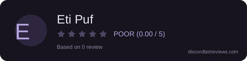 Rating widget preview for Eti Puf