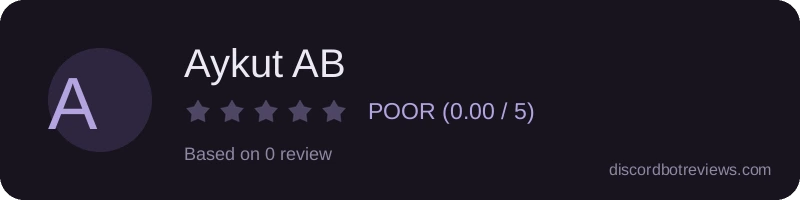 Rating widget preview for Aykut AB