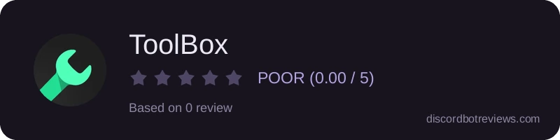 Rating widget preview for ToolBox