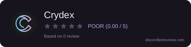 Rating widget preview for Crydex