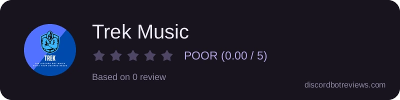 Rating widget preview for Trek Music