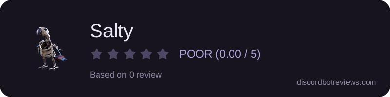 Rating widget preview for Salty