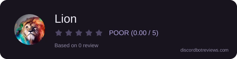 Rating widget preview for Lion