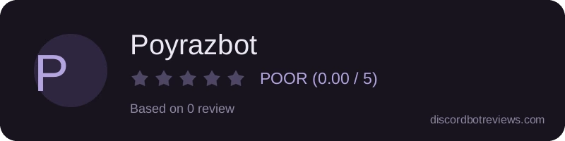 Rating widget preview for Poyrazbot