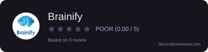 Rating widget preview for Brainify