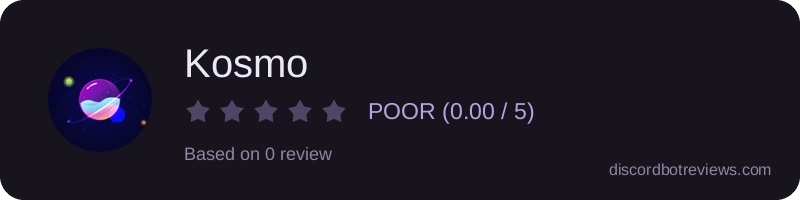 Rating widget preview for Kosmo