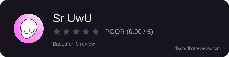Rating widget preview for Sr UwU